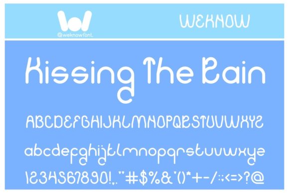 Kissing the Rain Font for Modern Web Design