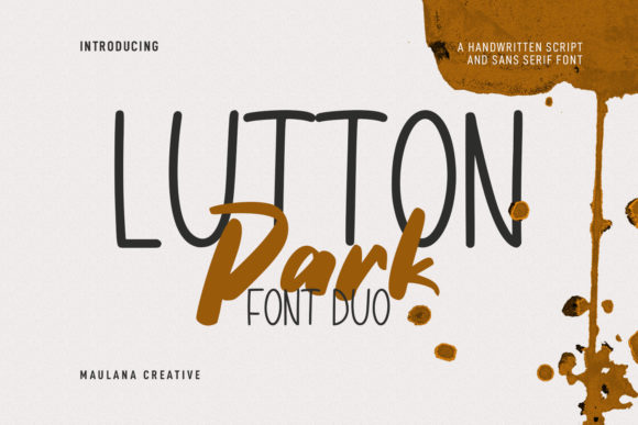 Lutton Park Font for Handmade Creations