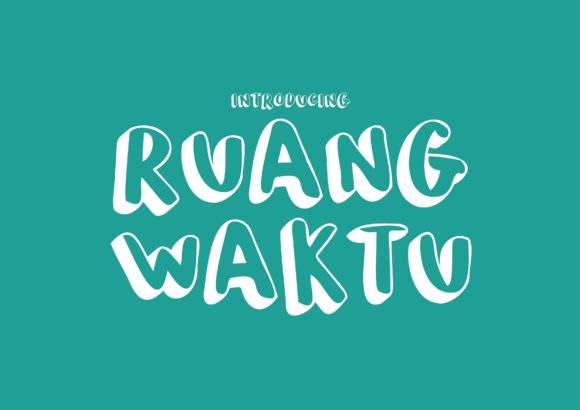 Ruang Waktu: A Whimsical Display Font for Editorial Design