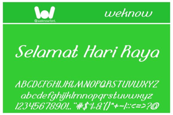 Selamat Hari Raya Font for Handmade Creations