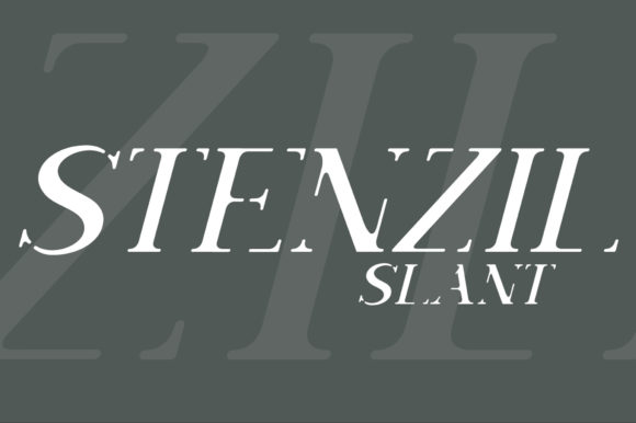 Stenzil Slant: A Bold Display Font for Modern Campaigns