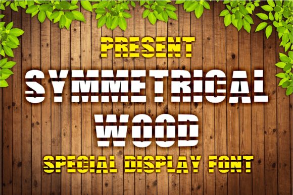 Symmetrical Wood Font for Editorial Design