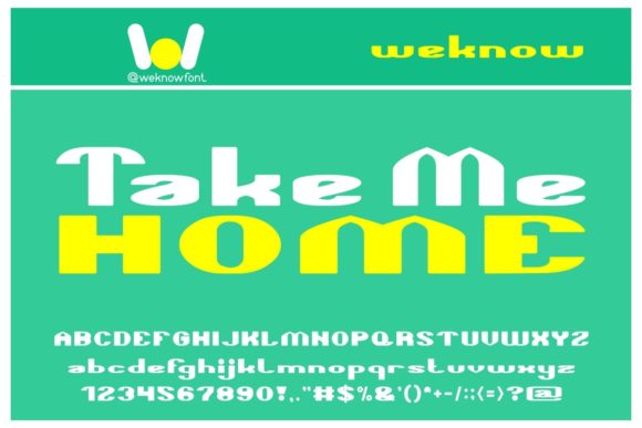 Take Me Home Font for Branding Projects